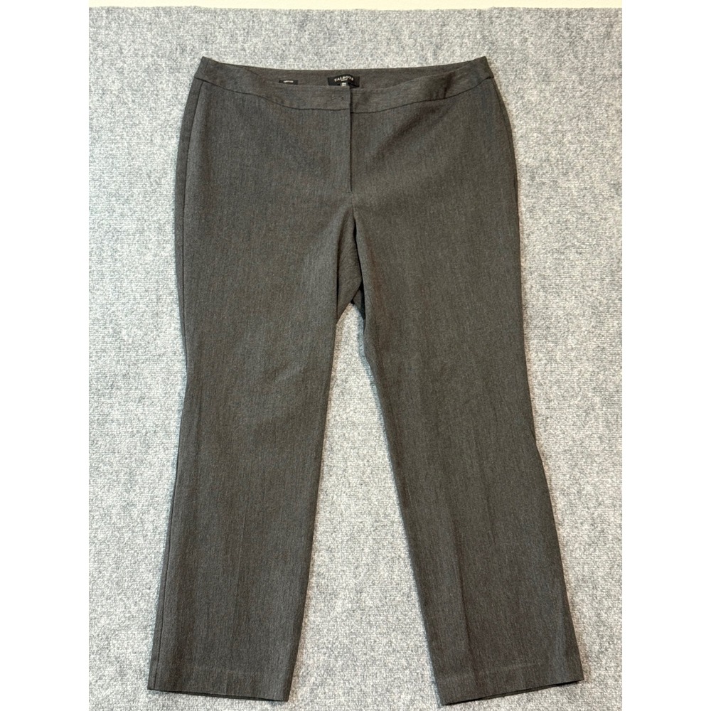 Talbots Heritage Dress Pants Woman 16W Gray Good Straight Leg Professional